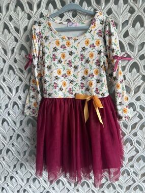Pete + Lucy Bee Print Tulle Dress Size 4T